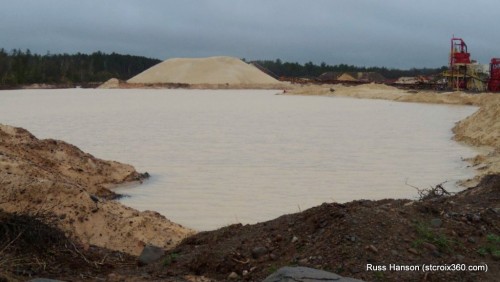 Frac sand mine in Grantsburg, WI near the St. Croix River