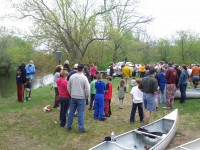 Awards ceremony, stream-side