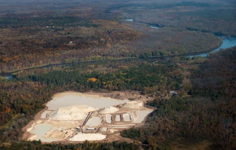 Grantsburg frac sand mine aerial photo Grantsburg frac sand mine aerial photo