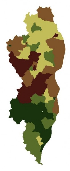 The final analysis showing areas of Washington County with the highest potential for reducing runoff to the St. Croix River