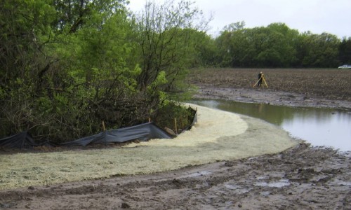 Water and Sediment Control Basin on Stanley Hubbard's property.