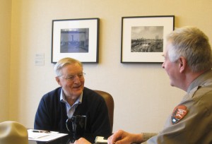 Chris Stein interviewing former Vice President Walter Mondale