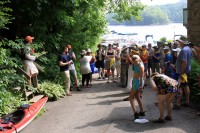 Participants listen as SCRA Executive Director Deb Ryun gives her daily briefing.