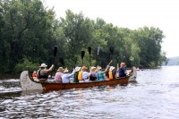 The voyageur canoe owned and operated by Dave Shanteau