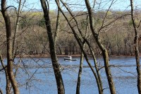 A very cool boat on a very cool river.