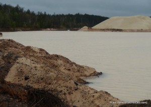 Frac sand mine in Grantsburg, WI near the St. Croix River