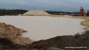 Frac sand mine in Grantsburg, WI near the St. Croix River