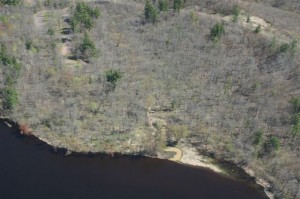 St. Croix River sand mine mouth of creek at river