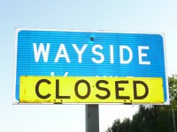 Donations needed to re-open Namekagon River wayside rest Wayside Closed sign