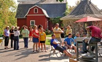 Pottery demonstration at the Rustic Road 13 pottery event