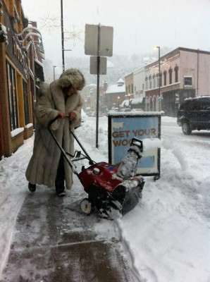 Blowing snow in style at 45 Degrees
