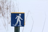 Snowshoe trail marker