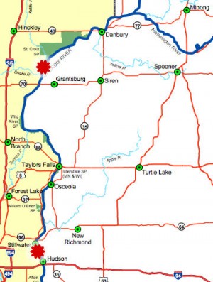 Map of Feb. 16 fatal snowmobile accidents