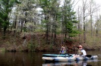 Lydia Brawner and Andre Lougee on the 2013 Namekagon paddle.