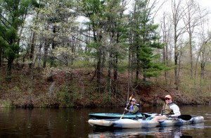 Lydia Brawner and Andre Lougee on the 2013 Namekagon paddle.