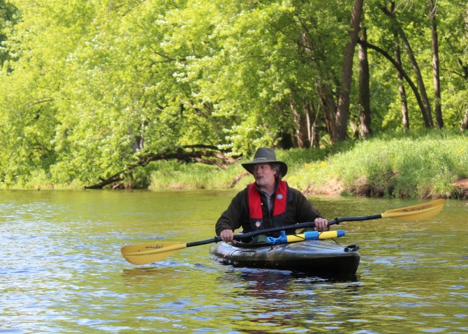Park Ranger Dale Cox on a recent St. Croix River guided kayak trip
