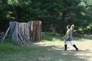 Axe throwing at Forts Folle Avoine