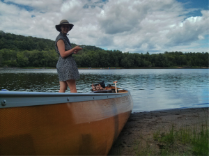 Ami Thompson Odeing on the St. Croix River. Photo by Jon Thompson.