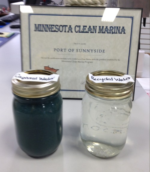 Recycled Water from the boat washing at Sunnyside Marina in Stillwater on the St. Croix River