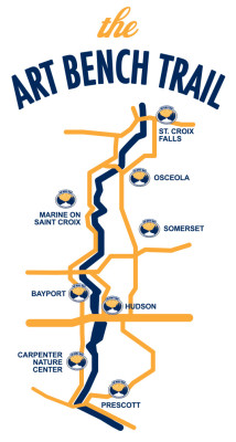 Art Bench Trail map