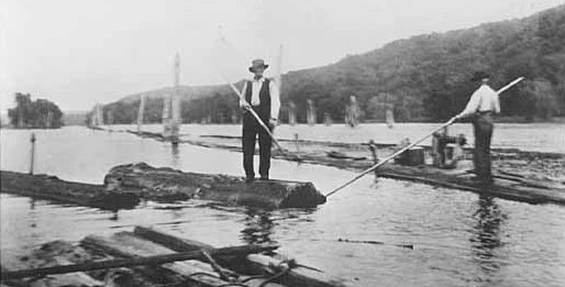 Last log through the St. Croix Boom.