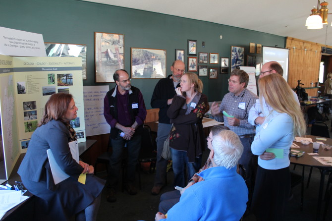 Small group discussions at the Regional Gathering in Taylors Falls, MN.