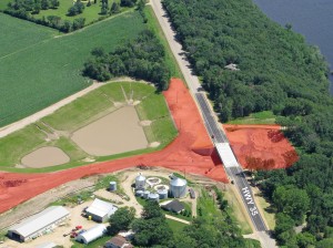 Problem site along Highway 35 in Wisconsin. (Photo via St. Croix Crossing)