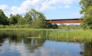 Confluence of the Eau Claire River (right) and the St. Croix