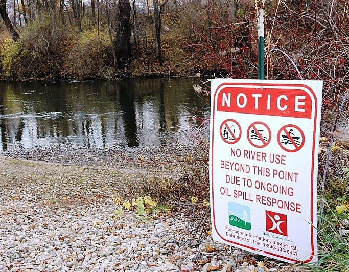Thirty-six miles of the Kalamazoo River were closed for almost two years after the oil spill. 