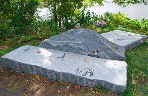 Rock & River Art Bench