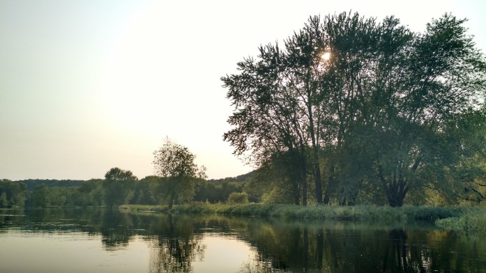 St. Croix River trees and sunset canoeing