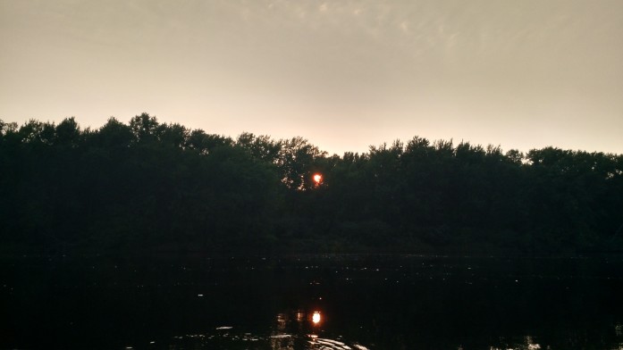 Sun setting along the St. Croix River
