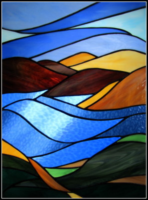 St. Croix River-inspired stained glass by Steve King