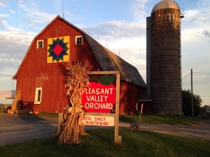Featuring Pleasant Valley Orchard's new "barn quilt" as part of a Chisago County <a href="http://www.clac-foundation.com/news-events/swedish-barn-quilt-trail/">initiative</a>.