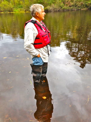 Scott Peterson in the Namekagon River