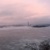 Video: Fog rolling up the river near Bayport