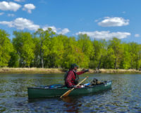 St. Croix spirit: Solo canoeist passes through Marine on trip down river P1080934