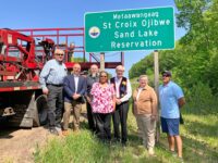 New dual-language road signs mark St. Croix Tribe's boundaries 350033395_810123140679814_3899320148183827417_n